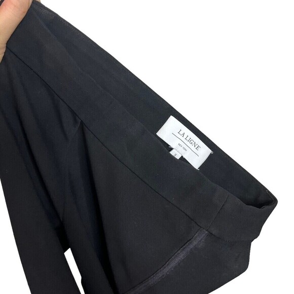 La Ligne Moto Pants Women’s Size Small Black Zipped Hem Cropped Stretch - Picture 12 of 12